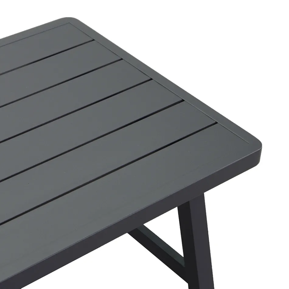 Salon ogrodowy z sofą i stolikiem kawowym z aluminium - Label Viadurini