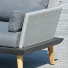 Salon ogrodowy ze strukturą aluminiową w kolorze antracytowej szarości - Fouquer Viadurini