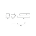 Salon ogrodowy ze strukturą aluminiową w kolorze antracytowej szarości - Fouquer Viadurini