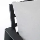 Salon ogrodowy w kolorze białego lub czarnego aluminium - Milk Rain Viadurini