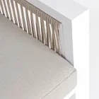 Salon ogrodowy w kolorze białego lub czarnego aluminium - Milk Rain Viadurini