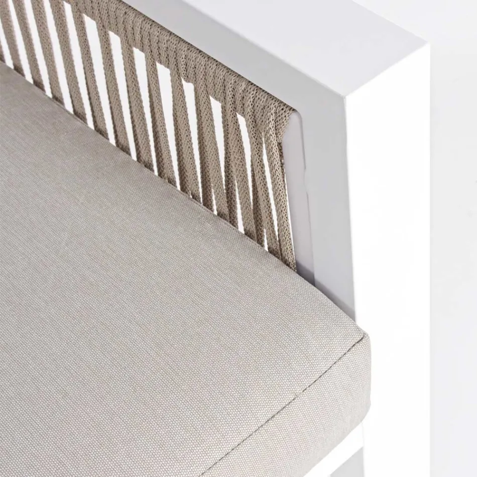 Salon ogrodowy w kolorze białego lub czarnego aluminium - Milk Rain Viadurini