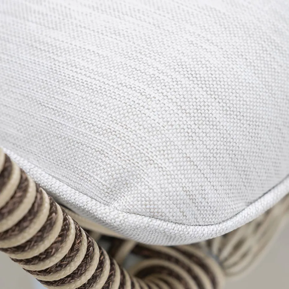 Salon ogrodowy z aluminium i tkania lin - Alcor Viadurini