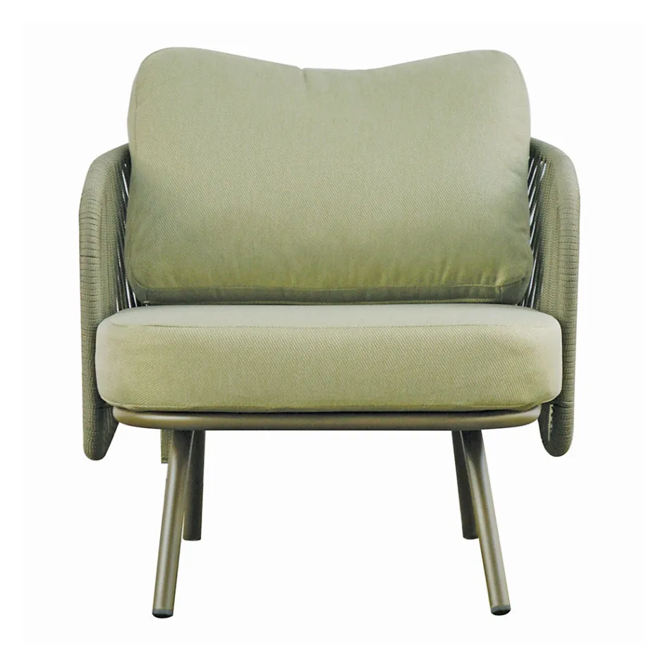 Czerwony lub zielony aluminiowy salon ogrodowy - Regalrise Viadurini