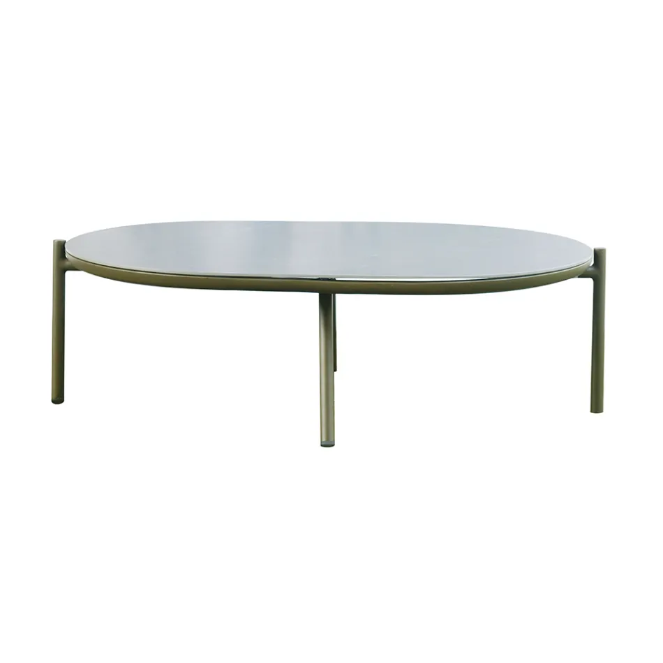 Czerwony lub zielony aluminiowy salon ogrodowy - Regalrise Viadurini