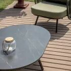 Czerwony lub zielony aluminiowy salon ogrodowy - Regalrise Viadurini