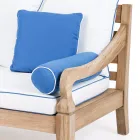 Zestaw ogrodowy ze szczotkowanego naturalnego drewna tekowego - Artes Viadurini