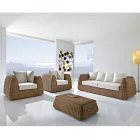 Ręcznie tkany zestaw ogrodowy z polirattanu - Charlie Viadurini