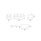 Rattanowy salon z drewnianym stolikiem kawowym i poduszkami - Hugues Viadurini