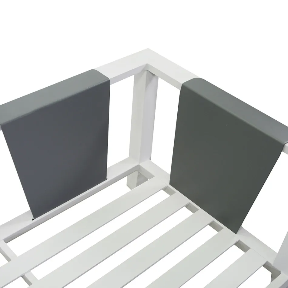 Salon ogrodowy wykonany z aluminium - pastele Viadurini