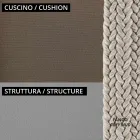 Salon ogrodowy z fotelami i metalową sofą Made in Italy - Prato Viadurini