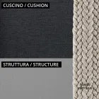 Salon ogrodowy z fotelami i metalową sofą Made in Italy - Prato Viadurini