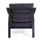 Pokój dzienny wykonany z aluminium z podłokietnikami z brazylijskiego drewna tekowego - Diary Viadurini