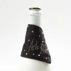 Biała lub czarna lniana taca ociekowa z haftem i kryształkami 2 sztuki - Salvino Viadurini