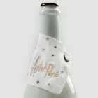 Biała lub czarna lniana taca ociekowa z haftem i kryształkami 2 sztuki - Salvino Viadurini