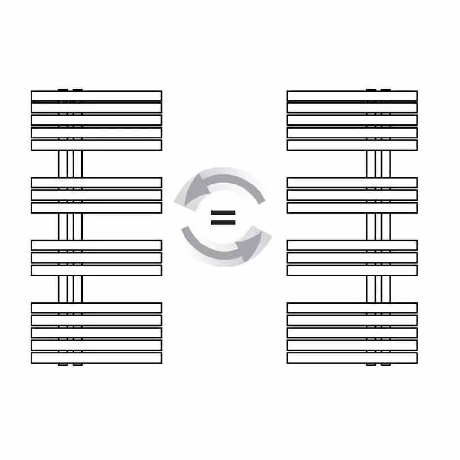 Nowoczesny podgrzewacz do ręczników łazienkowych ze stali o mocy 386 W - Paw Viadurini
