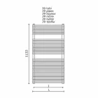 Pionowy hydrauliczny podgrzewacz do ręczników łazienkowych ze stali 1013 W - Griffin Viadurini