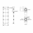 Modułowy hydrauliczny podgrzewacz do ręczników 194 W chromowana rura mosiężna - Cezar Viadurini