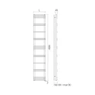 Podgrzewacz do ręczników z systemem elektrycznym ze stali Made in Italy - ananas Viadurini