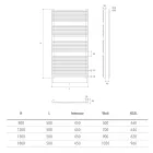 Rurowy podgrzewacz do ręczników w chromie do 1050 W Made in Italy - Benji Viadurini