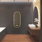 Podgrzewacz ręczników „Tutto Tondo Slim” ze stali Made in Italy - Gładki Viadurini