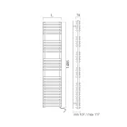 Elektryczny podgrzewacz do ręczników z 4 seriami poziomych elementów Made in Italy - Beza Viadurini