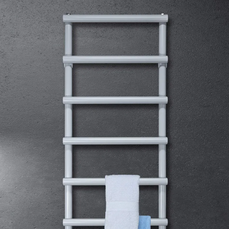 Elektryczny podgrzewacz do ręczników z okrągłymi elementami Made in Italy - Truskawka Viadurini