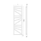 Elektryczny podgrzewacz do ręczników z kwadratowymi elementami Made in Italy - Migdały Viadurini