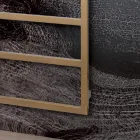 Elektryczny podgrzewacz do ręczników o prostych liniach ze stali Made in Italy - pistacjowy Viadurini