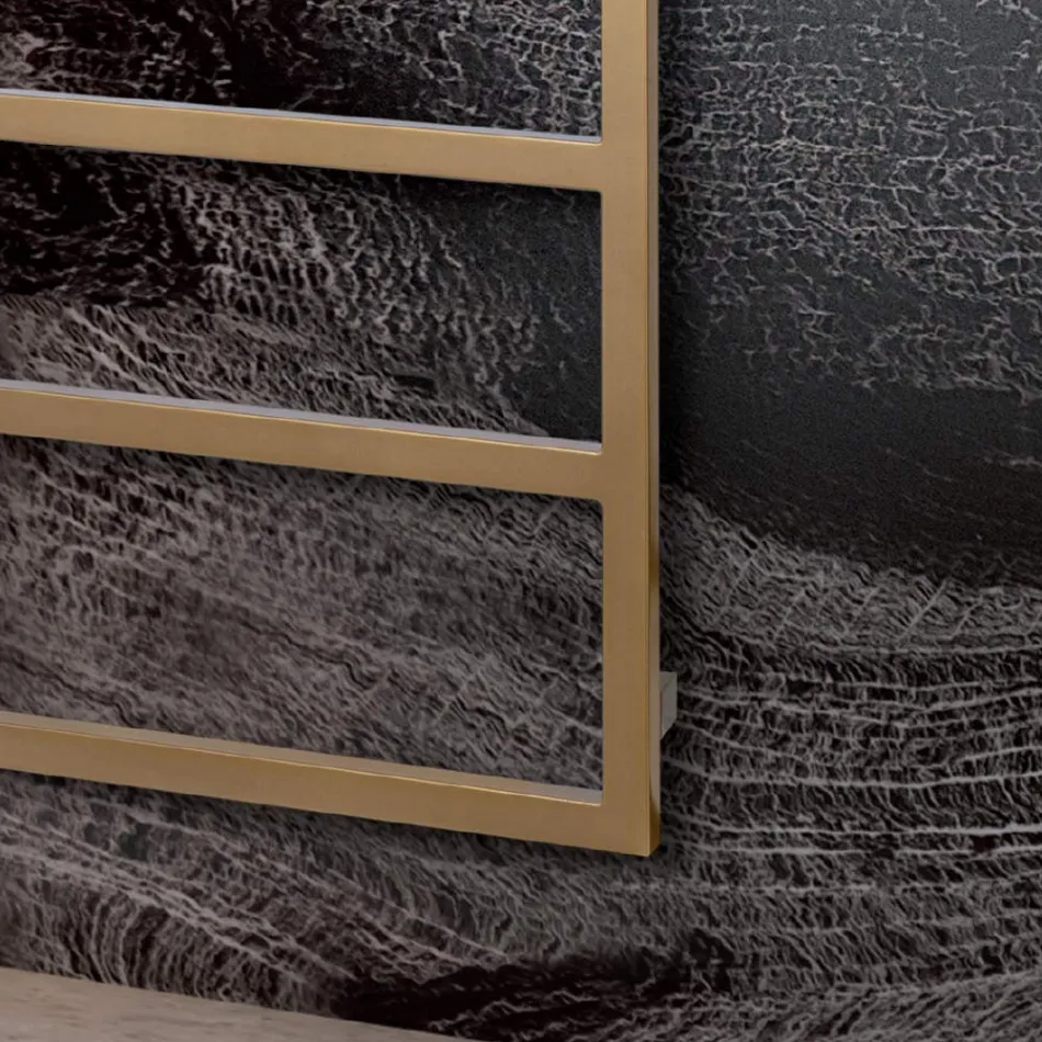 Elektryczny podgrzewacz do ręczników o prostych liniach ze stali Made in Italy - pistacjowy Viadurini