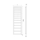 Elektryczny podgrzewacz do ręczników o prostych liniach ze stali Made in Italy - pistacjowy Viadurini