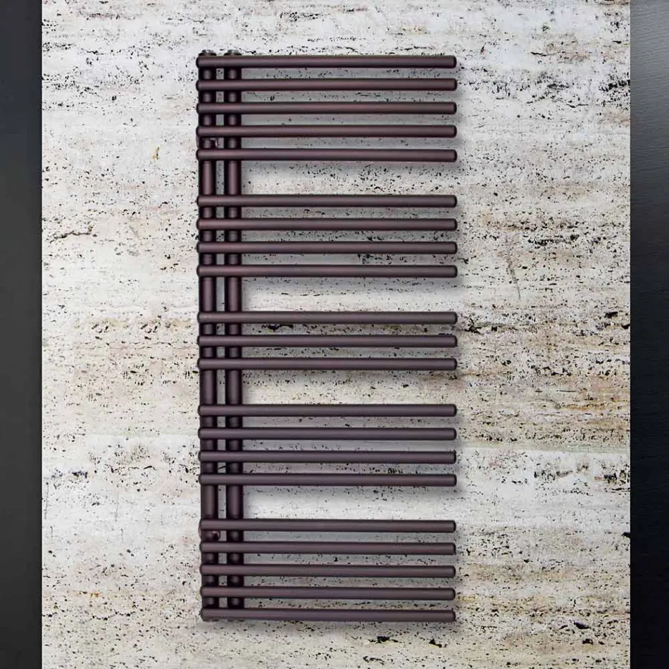 Elektryczny podgrzewacz do ręczników ze stali węglowej Made in Italy - wiśnie Viadurini