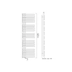 Elektryczny podgrzewacz do ręczników ze stali węglowej Made in Italy - wiśnie Viadurini