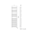 Elektryczny podgrzewacz do ręczników ze stalowym satynowym wykończeniem Made in Italy - Peel Viadurini