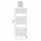 Elektryczny podgrzewacz do ręczników do łazienki w pionie ze stali 300 W - Italo Viadurini