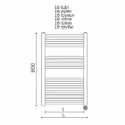 Elektryczny podgrzewacz do ręczników do łazienki w pionie ze stali 300 W - Italo Viadurini