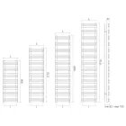 Hydrauliczny podgrzewacz ręczników Amaretti z elementami poziomymi, wyprodukowany we Włoszech Viadurini