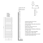 Czarny hydrauliczny podgrzewacz ręczników ze stali węglowej Made in Italy - Carezza Viadurini