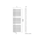 Podgrzewacz do ręczników ze stali węglowej z systemem elektrycznym - Orzeszki ziemne Viadurini