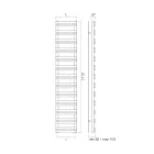 Mieszany podgrzewacz do ręczników z poziomymi elementami Made in Italy - Amaretti Viadurini