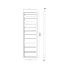 Mieszany podgrzewacz do ręczników o prostych liniach ze stali Made in Italy - pistacjowy Viadurini