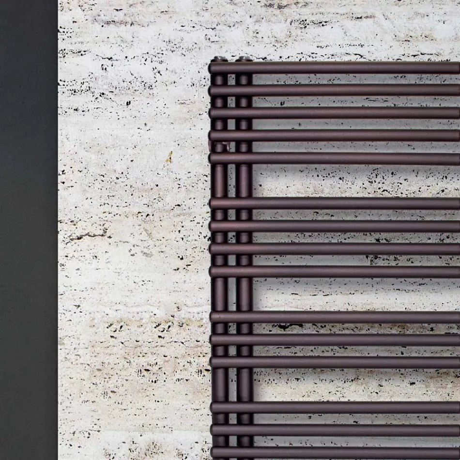 Mieszany podgrzewacz do ręczników ze stali węglowej Made in Italy - Wiśnie Viadurini