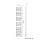 Mieszany podgrzewacz do ręczników ze stalowym wykończeniem aluminiowym Made in Italy - Brioszki Viadurini