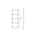 Mieszany podgrzewacz do ręczników z mosiądzu z kulkami łączącymi Made in Italy - Ricotta Viadurini