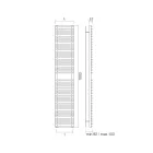 Mieszany podgrzewacz do ręczników wykonany ze stali węglowej - miękki Viadurini