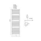 Pojedynczy hydrauliczny podgrzewacz ręczników ze stali węglowej w kolorze rdzy Wyprodukowano we Włoszech - Alan Viadurini