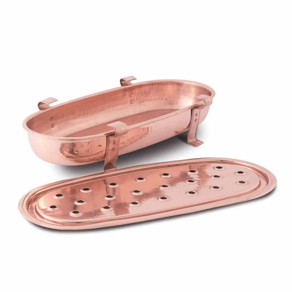 Naczynie do ocierania stołu do miedzianych garnków Wykonane we Włoszech 45x23 cm - Mariaelena Viadurini