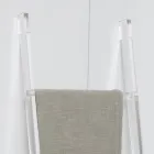 Przezroczysta akrylowa kryształowa drabinka na ręczniki łazienkowe - Smart Viadurini