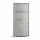 Dwurzędowa szafka na buty z klapką z cementowej melaminy Cleaf Senis Viadurini