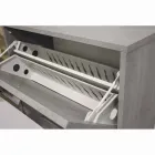 Dwurzędowa szafka na buty z klapką z cementowej melaminy Cleaf Senis Viadurini